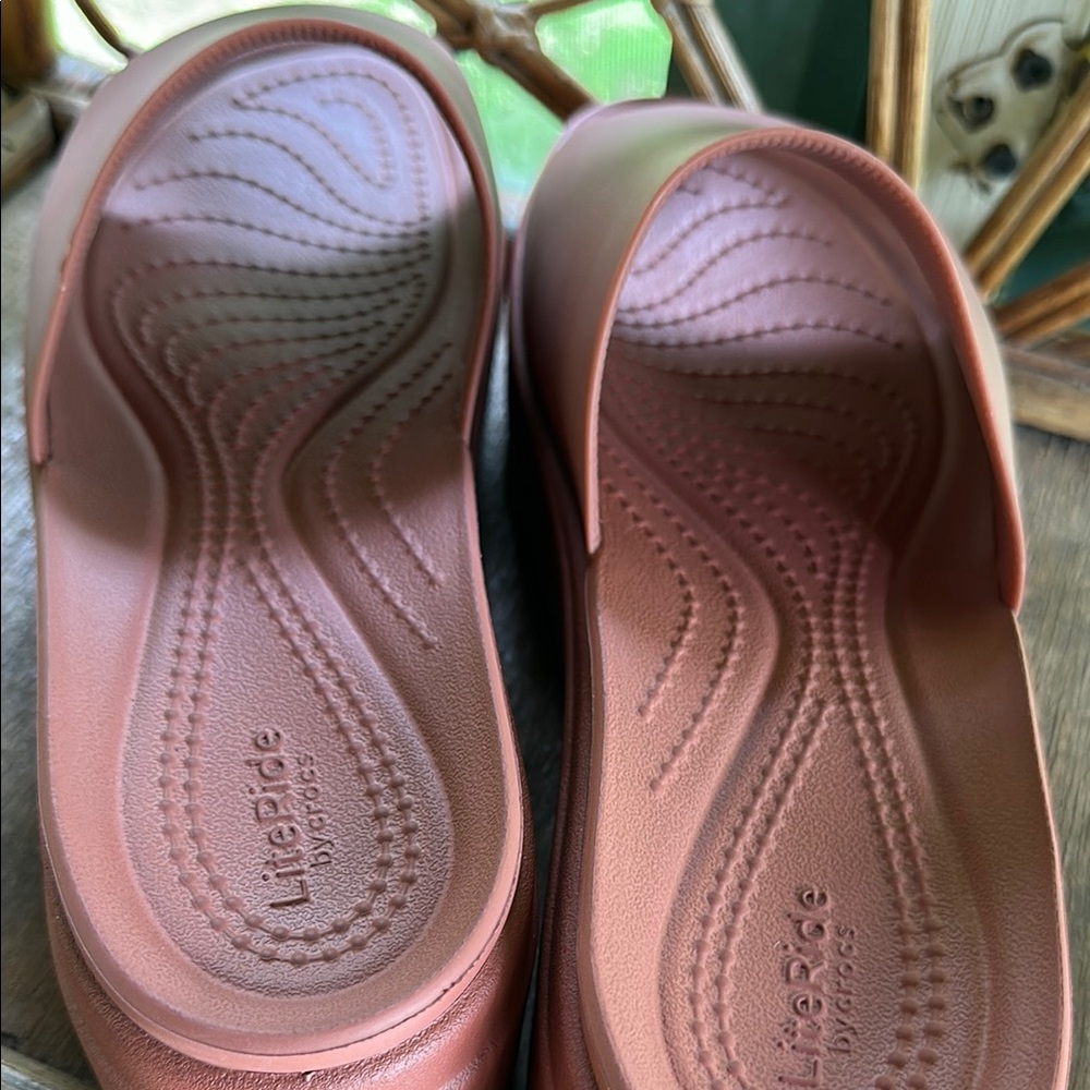 CROCS Platform Slide Sandals in Rosewood - Picture 10 of 10